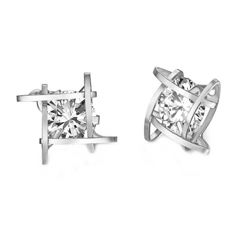 14k gold diamond earrings - Picture 3 of 7